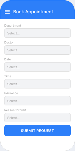 Legacy booking flow with a long multi-field form